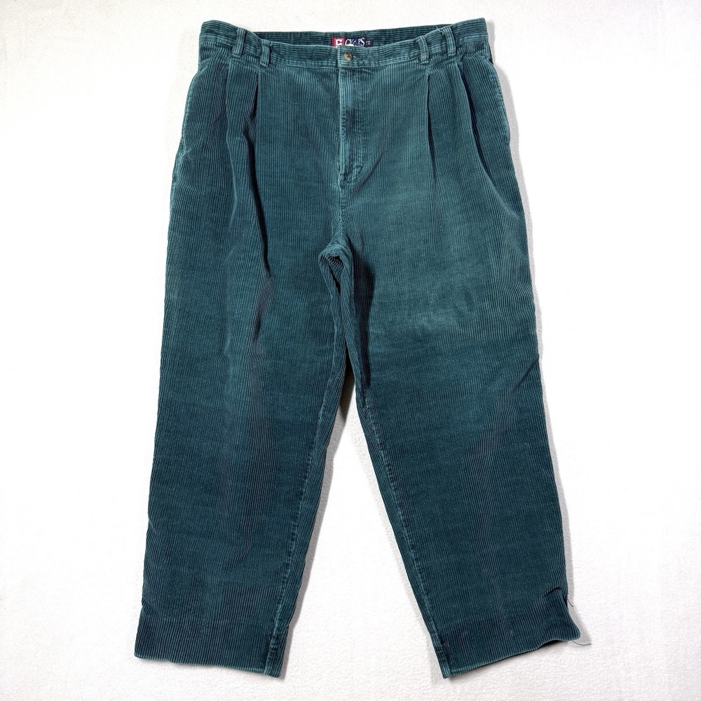 Vintage Chaps Ralph Lauren Corduroy Pants Mens 40x27 Pleated Wide Wale Trousers